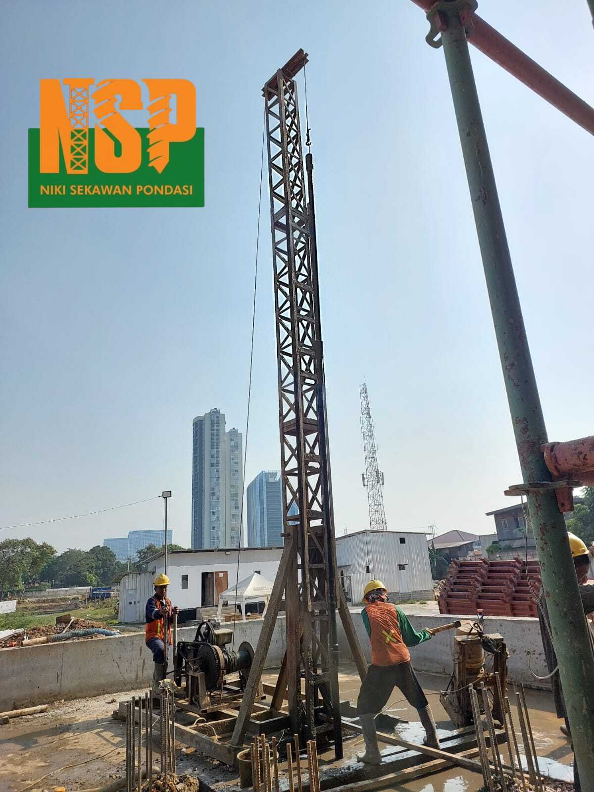 Jasa Bore Pile Mini Crane Wash Boring untuk area terbatas